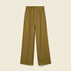 Pantalon loose avec ceinture vert kaki femme