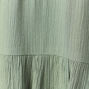 Jupe longue évasée vert kaki femme