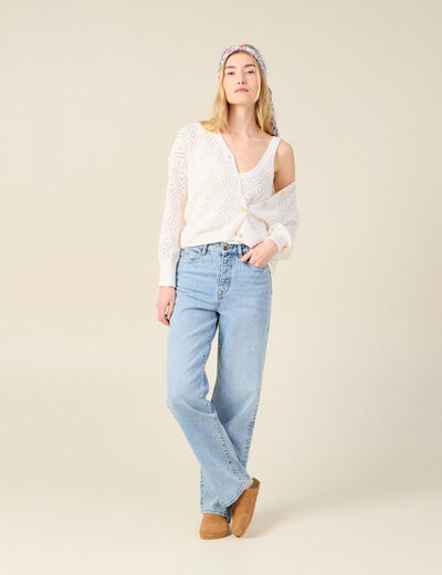 Pull débardeur éco-responsable creme femme