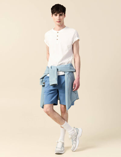 T-shirt manches courtes ecru homme