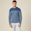 T-shirt manches longues bleu foncé homme