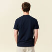 T-shirt cintré col rond manches courtes bleu marine homme