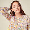 Blouse manches longues beige femme