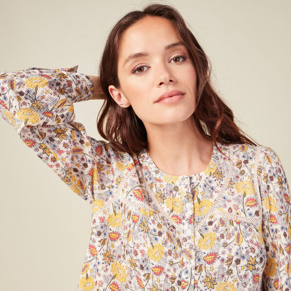 blouse manches longues beige femme Blouse manches longues beige femme