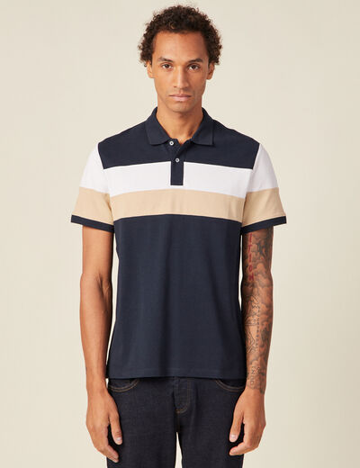 Polo éco-responsable bleu marine homme