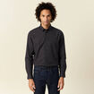 Chemise manches longues gris foncé homme