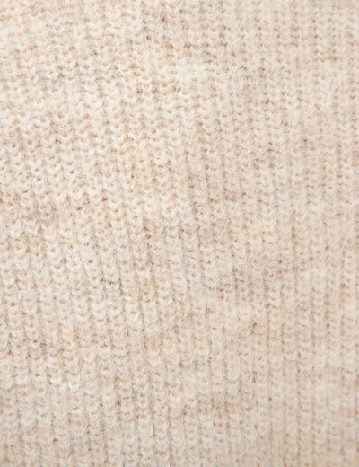 Gilet droit manches longues creme femme