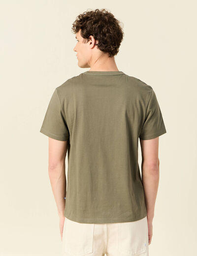 T-shirt éco-responsable vert kaki homme