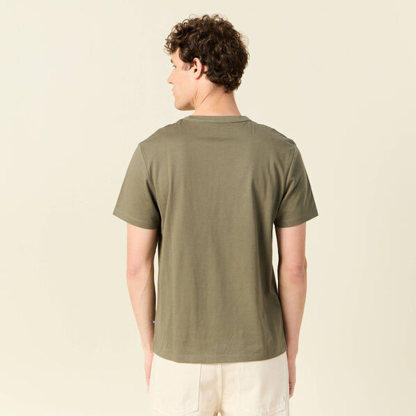 T-shirt éco-responsable vert kaki homme