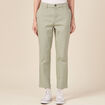 Pantalon chino fluide vert olive femme