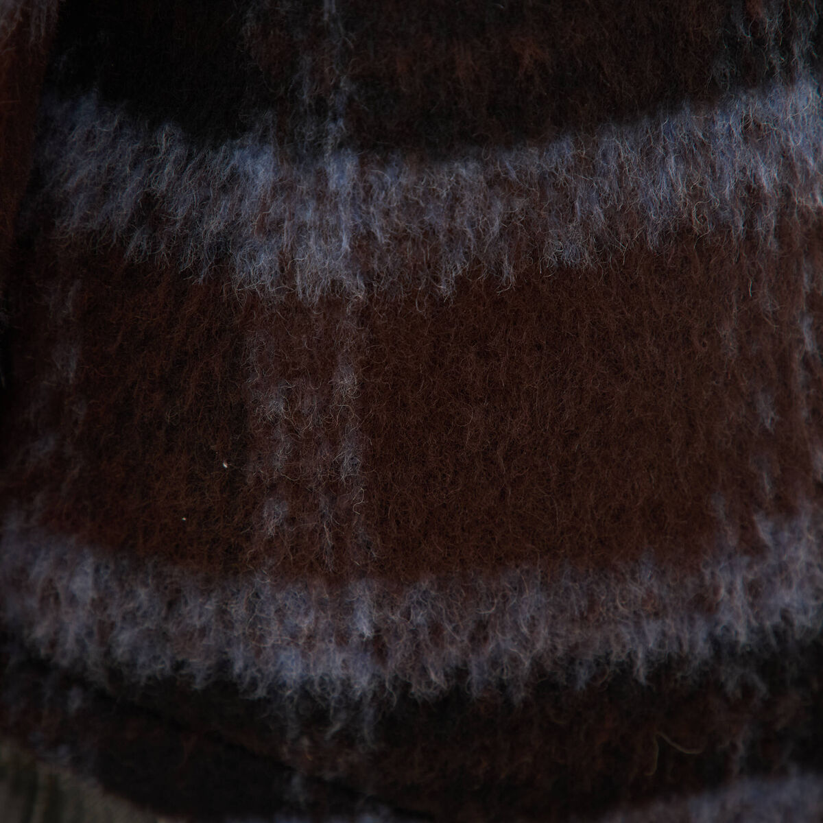 Surchemise oversize manches longues marron homme