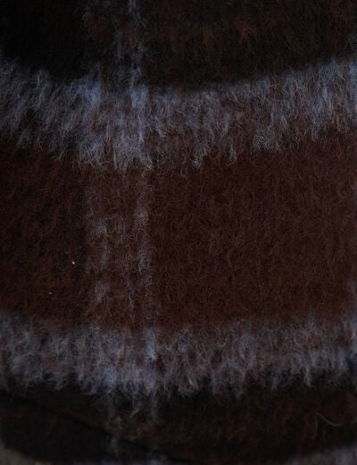 Surchemise oversize manches longues marron homme