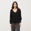 Pull manches longues noir femme