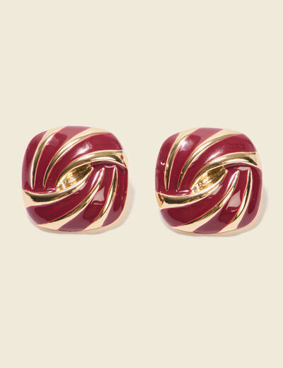 Boucles d'oreilles rouge femme