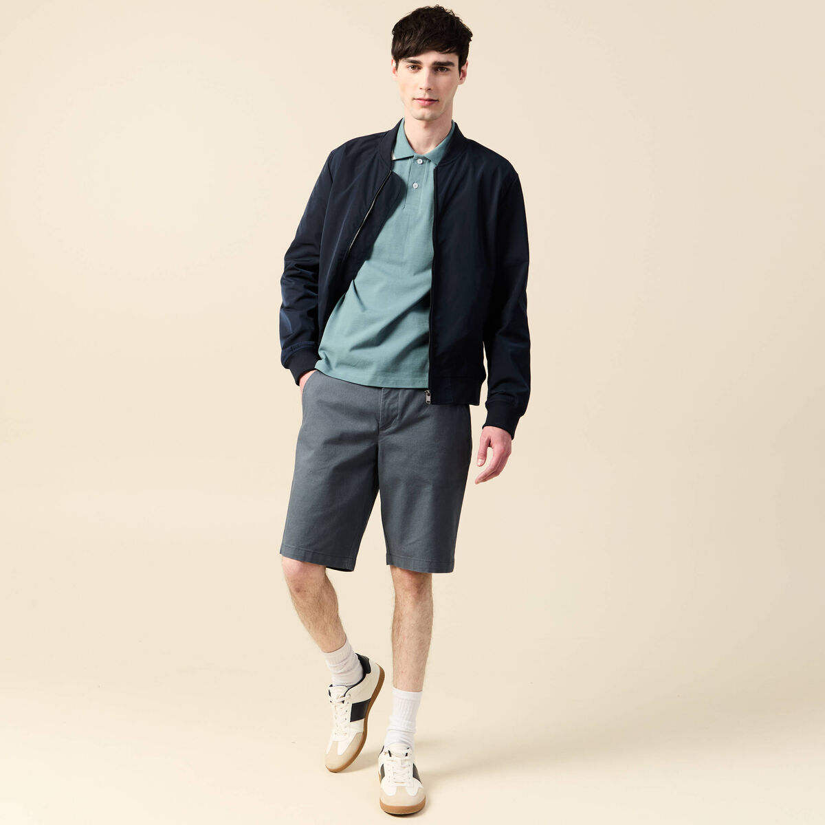 Polo éco-responsable vert foncé homme