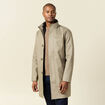 Trench mi-long col montant vert kaki homme