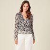 Blouse manches longues noir femme