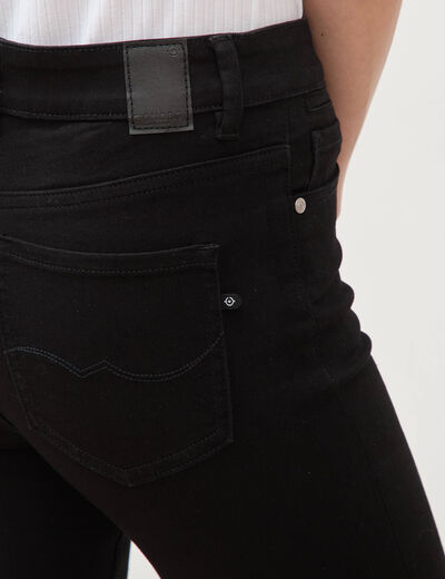 Jeans bootcut taille haute denim noir femme