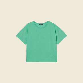 T-shirt manches courtes vert femme
