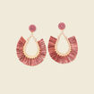 Boucles d'oreilles pendantes rouge foncé femme