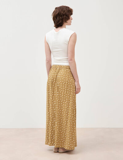Jupe fluide vert femme