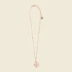 Collier pendentif en résine rose pastel femme