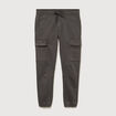 Pantalon battle bas resserr&eacute; vert fonc&eacute; homme