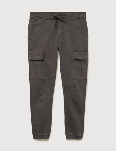 Pantalon battle bas resserr&eacute; vert fonc&eacute; homme