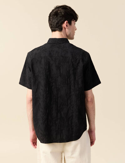 Chemise manches courtes noir homme