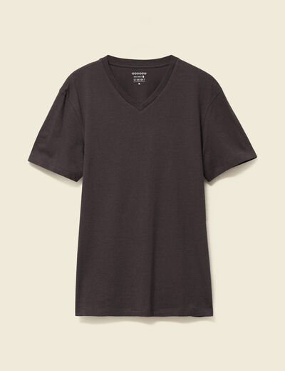 T-shirt manches courtes homme taupe homme