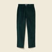 Pantalon large 7/8&egrave;me taille haute vert fonc&eacute; femme