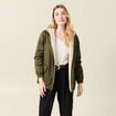 Parka r&eacute;versible vert kaki femme
