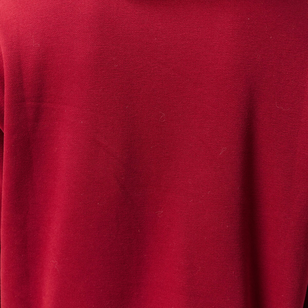 Sweat col rond manches longues rouge femme