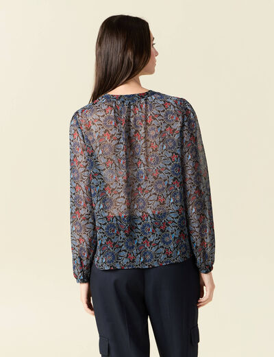 Chemise manches longues noir femme