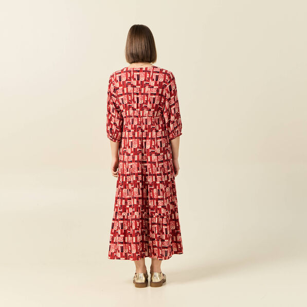 robe longue droite fluide rouge fonce femme Robe longue droite fluide rouge foncé femme