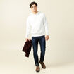 Sweat à capuche ecru homme