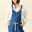 Salopette en denim denim stone femme