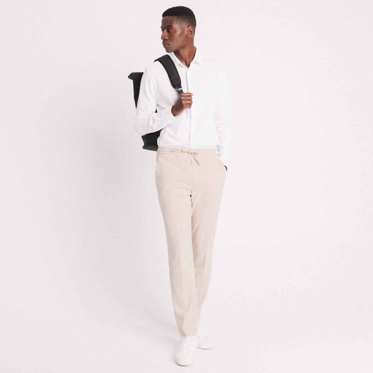 Chemise manches longues blanc homme