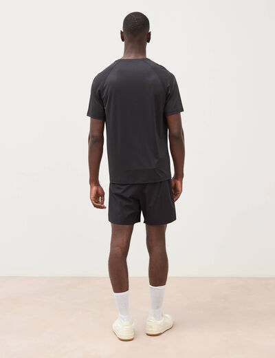 T-shirt col rond manches courtes noir homme
