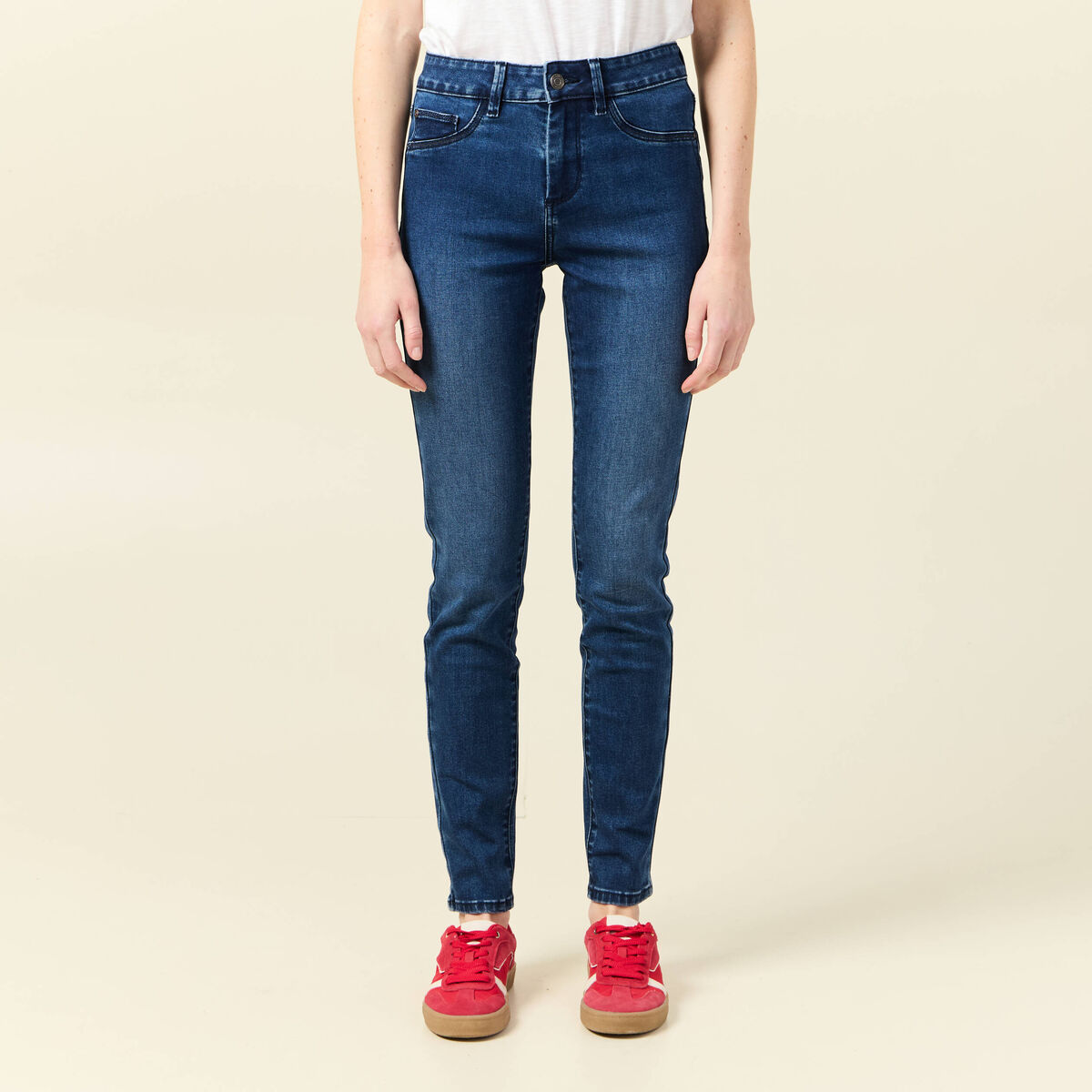 Jeans Lou - jegging denim stone femme