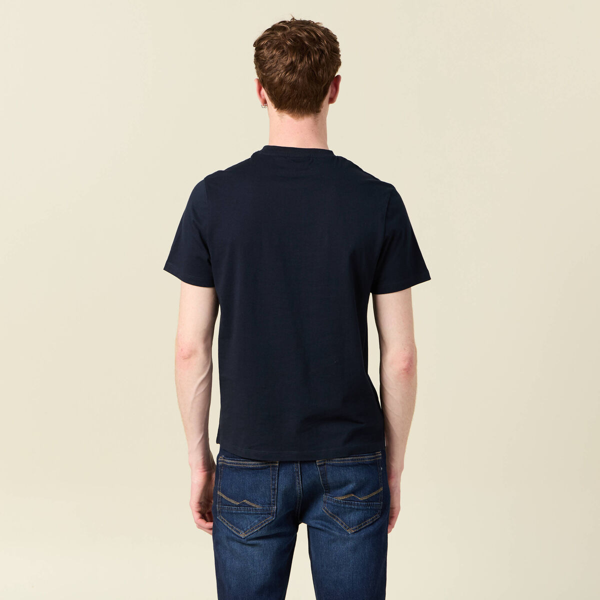T-shirt manches courtes bleu marine homme