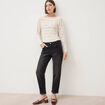 Jeans droit 7/8&egrave;me taille standard denim noir femme