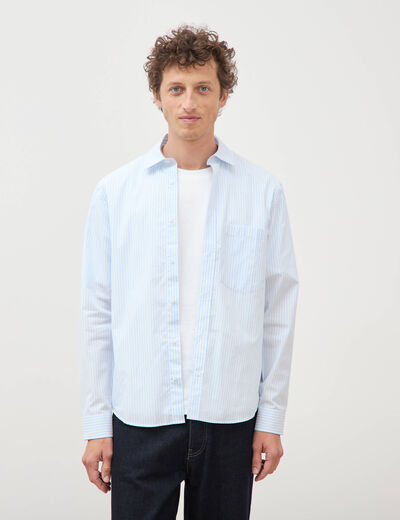 Chemise boyfriend en coton ecru homme