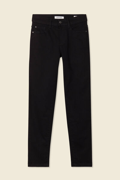 Jeans Vanessa - slim taille basse 7/8ème denim noir femme