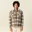 Surchemise col aviateur ecru homme