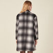 Manteau droit long noir femme