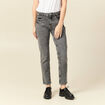 Jeans slim 7/8&egrave;me taille haute denim gris femme