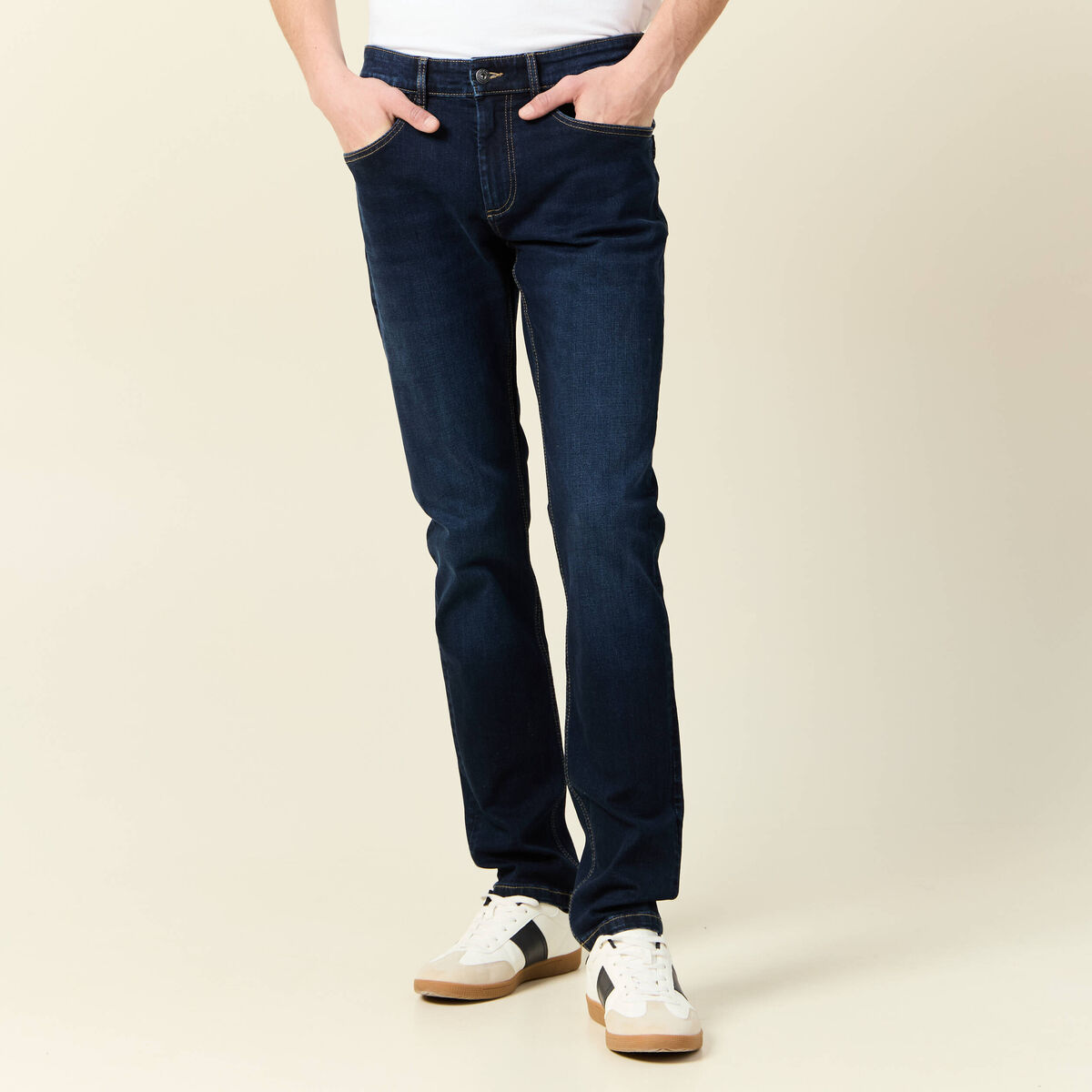 Jeans slim denim brut homme