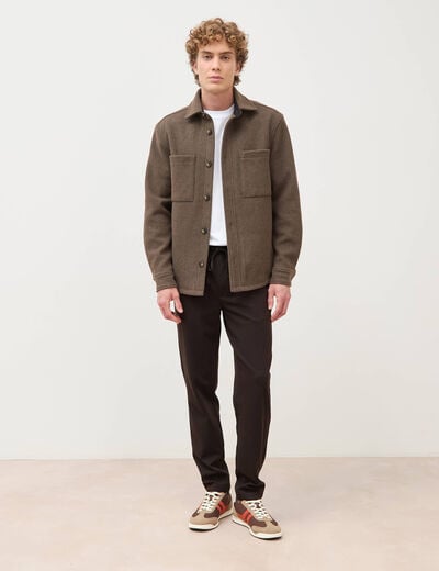 Pantalon chino jogger marron homme