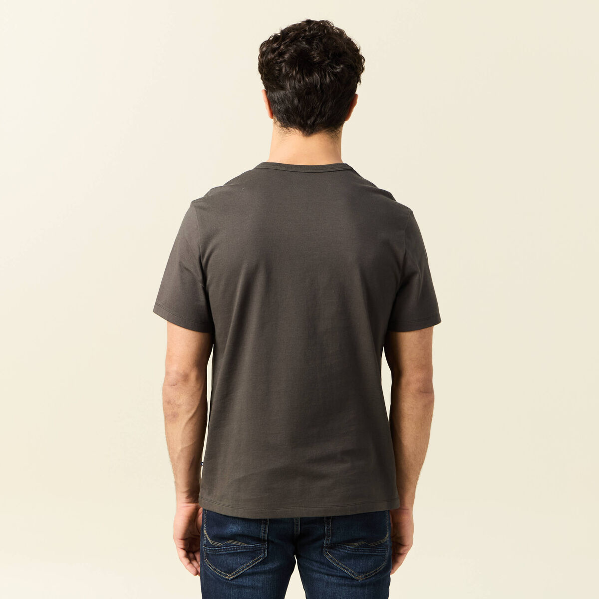 T-shirt manches courtes vert kaki homme
